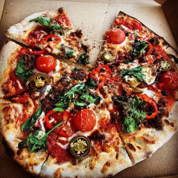 Wood fired pizza at Henham Pizza